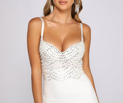 Reign In Glamour Charming Beaded Mini Dress