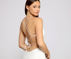 Stylish Beauty Lace-Up Charming Back Mini Dress