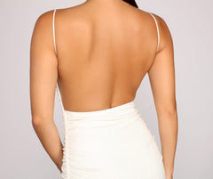 Ready To Glow Charming Ruched Mini Dress
