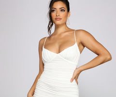 Stunning Glam Stylish Ruched Mini Dress