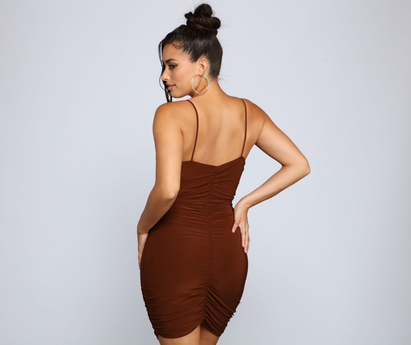 Simple And Chic Charming Ruched Mini Dress