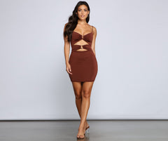 Bold Stunner Stylish Cutout Mini Dress