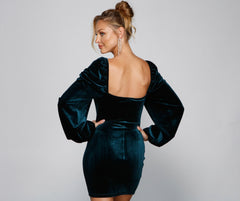 First Impressions Velvet Charming Cutout Mini Dress