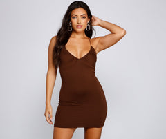 Sultry Impression Open Charming Back Mini Dress