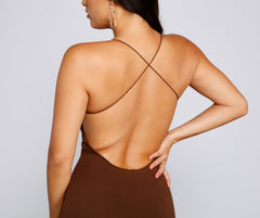 Sultry Impression Open Charming Back Mini Dress