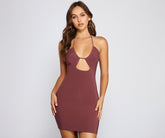 Sultry Style Moment Halter Mini Dress - Lady Occasions
