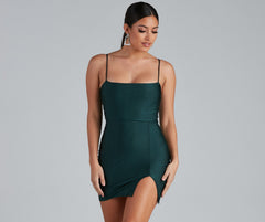 Impress The Best Square Neck Mini Dress - Lady Occasions