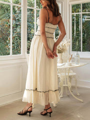 Elegant Off-Shoulder Stylish Strap Patchwork Dress