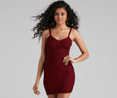 Hawt V-Neck Ribbed Sweater Dress - Lady Occasions