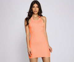 Keepin' Knit On-Trend Mini Sweater Dress - Lady Occasions