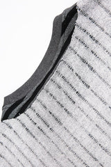 Distressed Collage Graphic Striped Layered Tee