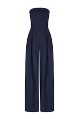 Blue Tube Top Jumpsuit