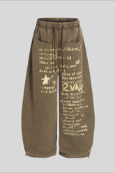 Minimal Cotton Wide Leg Sweatpants