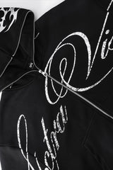 Calligraphy Typography Full Zip Hoodie