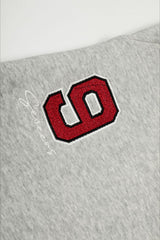 Double Waist Varsity Wide Leg Sweatpants