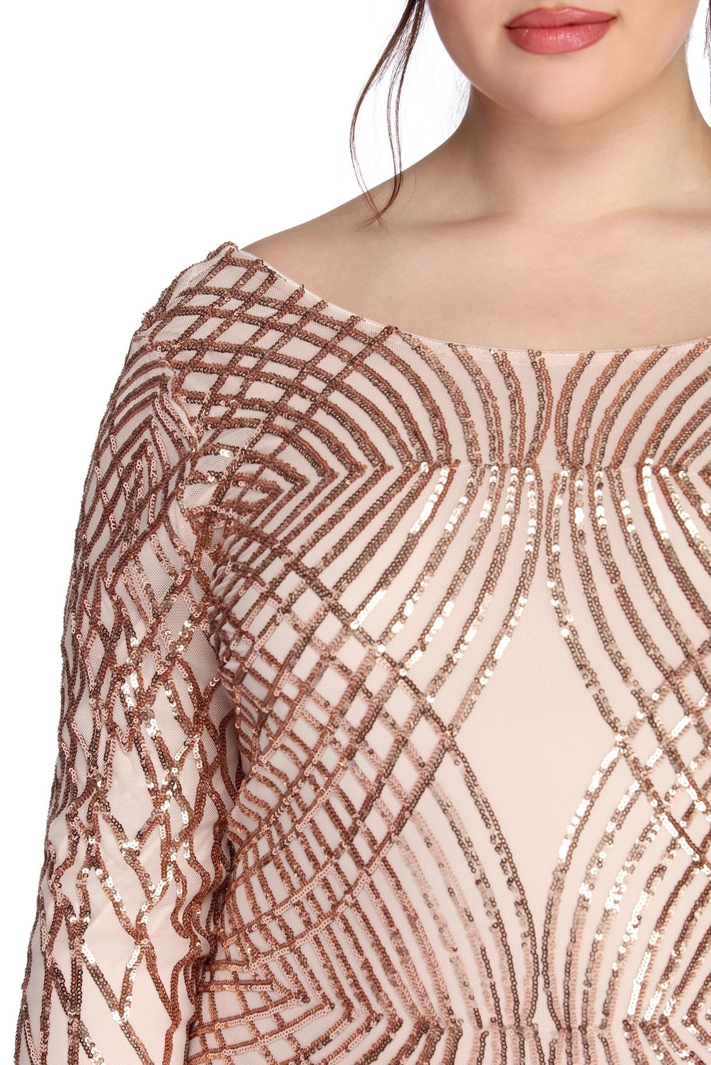 Plus Elysse Steal Charming The Show Sequin Dress