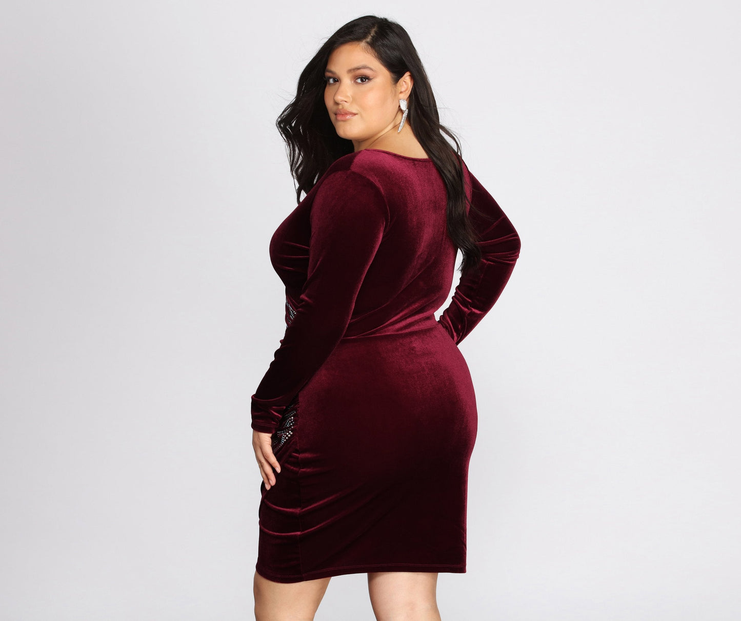 Plus Samantha Wrap Charming Heat Stone Dress