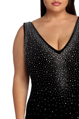 Plus Leanna Formal Charming Heat Stone Dress