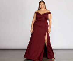 Plus Lucy Formal High Slit Dress - Lady Occasions
