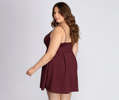Plus Lace Stylish Appeal Skater Dress