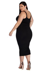 Plus Basic Stylish Essentials Midi Dress