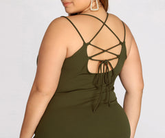 Plus Strappy & Charming Stunning Mini Dress