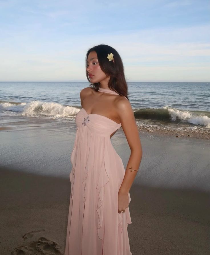 Ruffle Strapless Maxi Dress