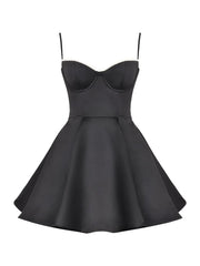 Black Tulle Mini Dress