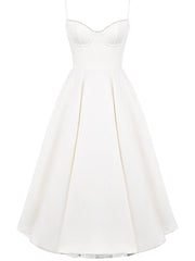 White Tulle Midi Dress