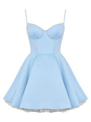 Cinderella Blue Tulle Mini Dress