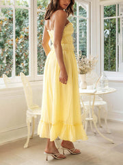 Elegant Off-Shoulder Stylish Strap Patchwork Dress