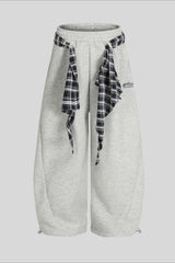 Paneled Utility Wide Leg Sweatpants