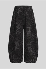 Leopard Print Wide Leg Sweatpants