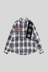 Union Jack Star Plaid Long Sleeve Shirt
