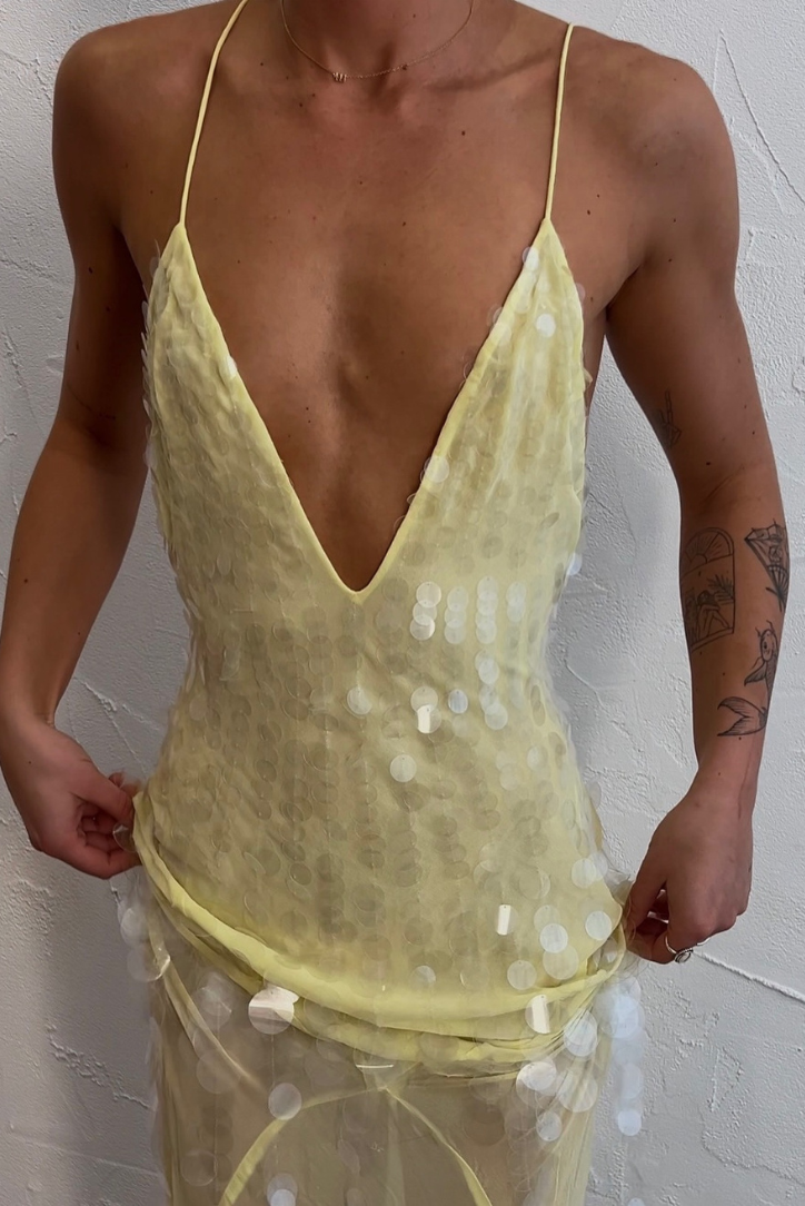 V-Neck Sleeveless Maxi Dress