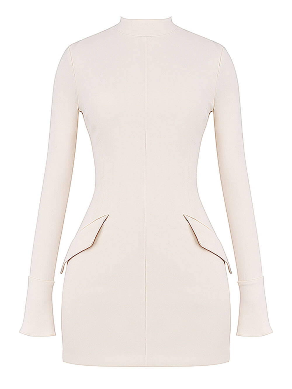 Vintage Cream Stylish Mini Dress