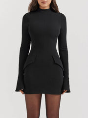Black Elegant Mini Dress