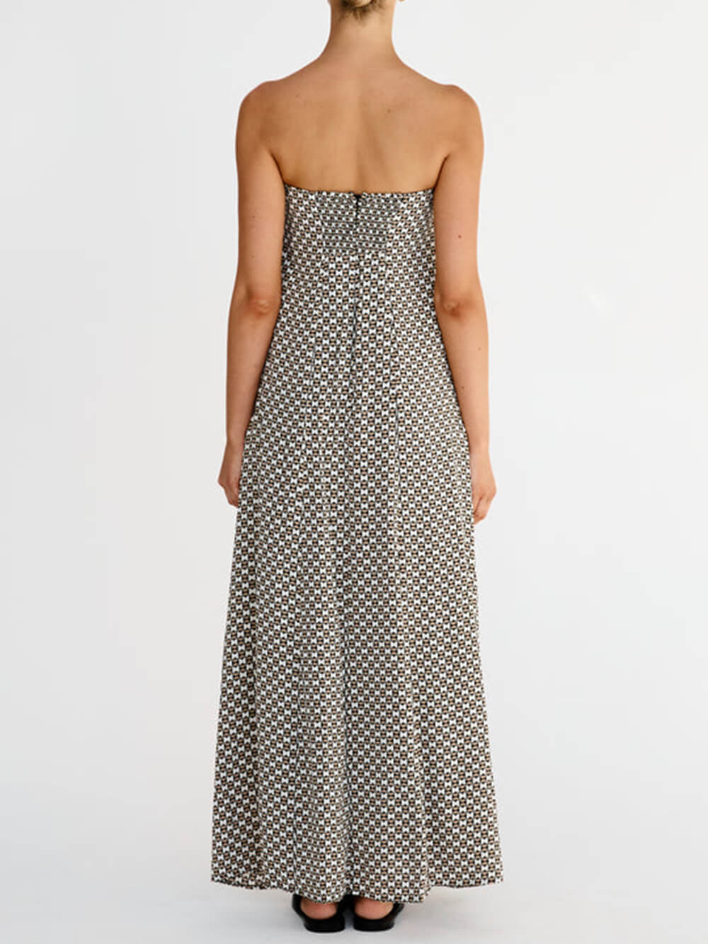 Diamond Print Stylish Bohemian Maxi Dress
