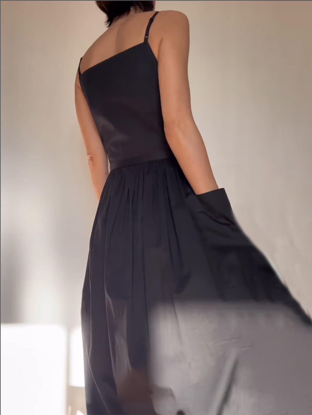 Unique Side Slit Charming Lace-Up Pocket Vest Dress
