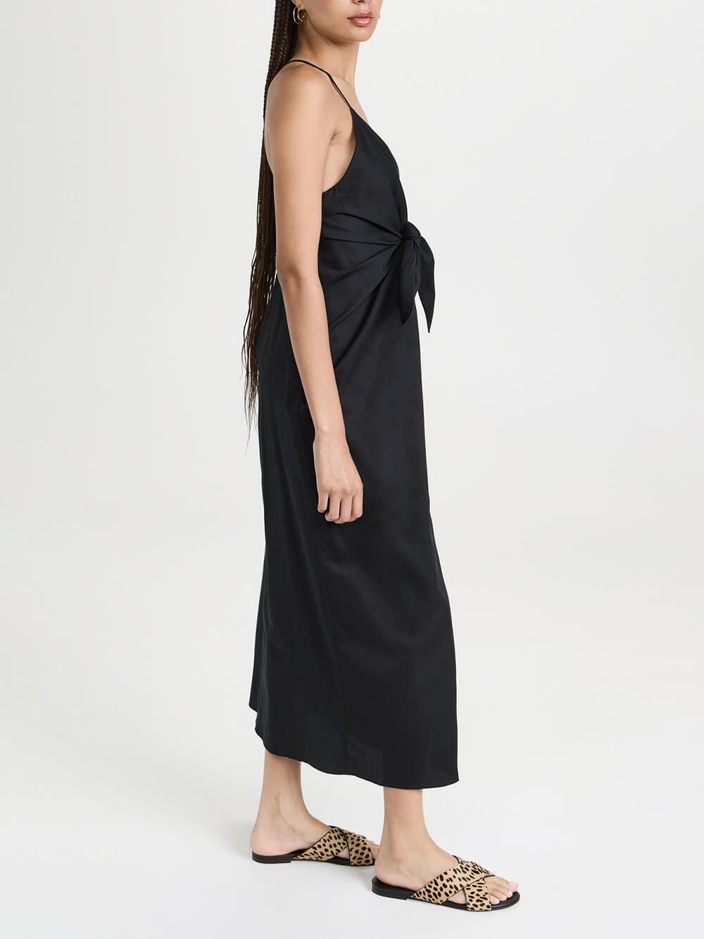 Unique Strappy Deep Charming V-Neck Midi Dress