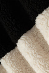 Color Block Sherpa Patch Pocket Coat