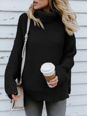 Thick Autumn Winter Green Knitted Oversized Turtleneck Christmas Sweater Black / S Sweaters-L
