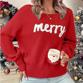 Loose Pullover Elegant Winter Warm Trendy Christmas Sweater Red / S Sweaters-L