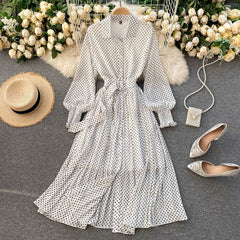 Polka Dot Chiffon Dress