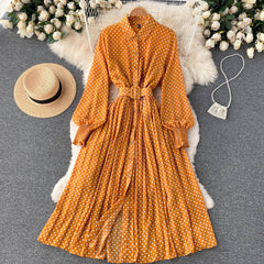 Polka Dot Chiffon Dress