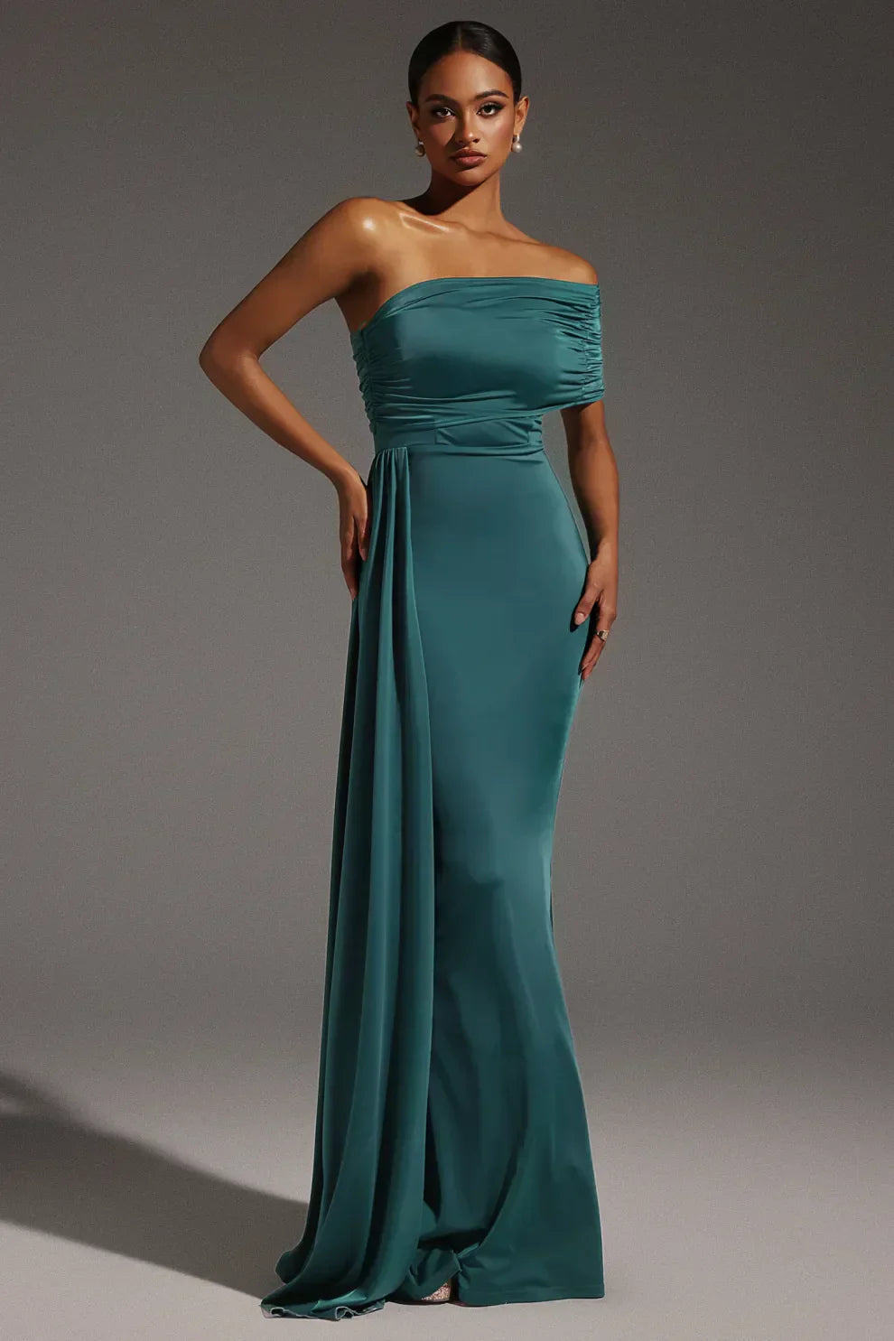 One Shoulder Maxi Dress