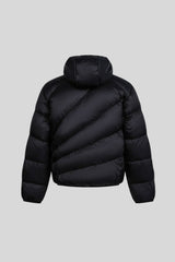 Asymmetric Quilted Hooded Puffer Jacket