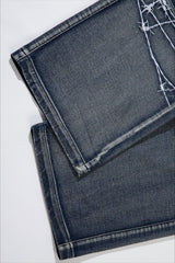 Utility Multi Pocket Wide Leg Jeans