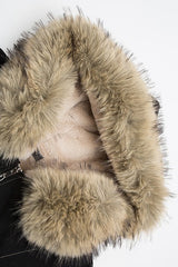 Metal Toggle Washed Hooded Puffer Coat