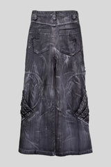 Distressed Ripped Wide Leg Denim Jeans